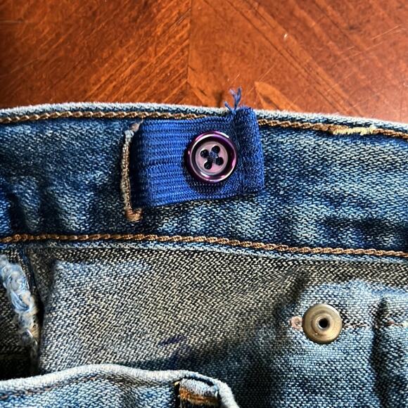 Lee Girls Blue Denim Jeans Shorts Size 10 Pockets High Waist - Picture 5 of 8